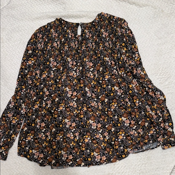 J. Jill Black and Brown Floral Blouse - Picture 3 of 3